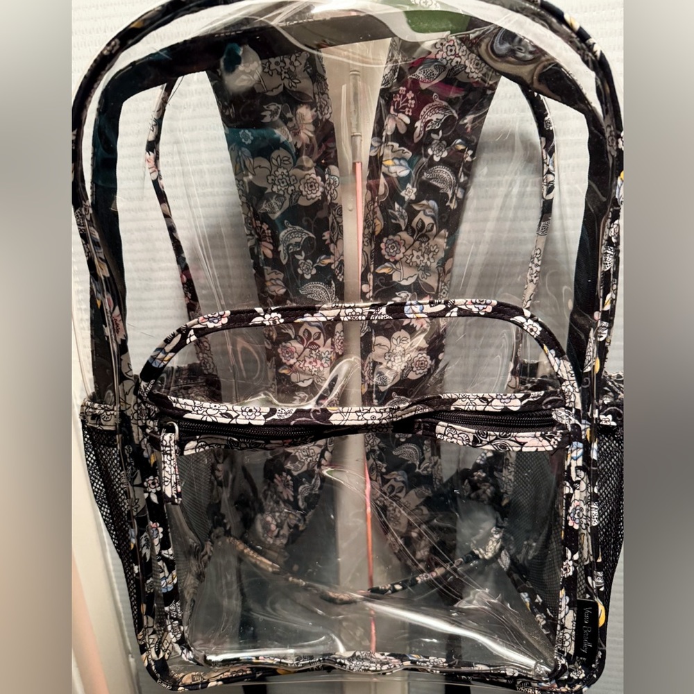 Vera Bradley clear full size backpack book bag